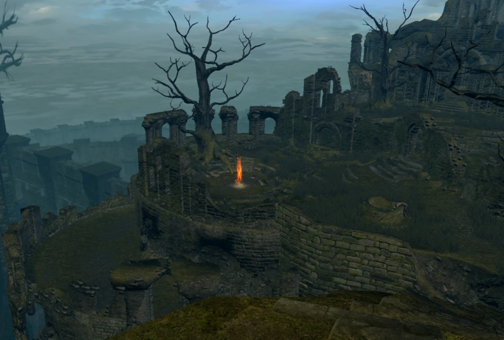 El Firelink Shrine, común en muchos juegos de FromSoftware.