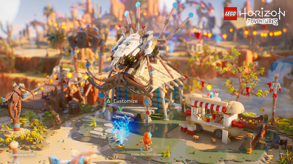 Las representaciones del mapa original de Zero Dawn se ven muy bien representadas en Lego Horizon Adventures.